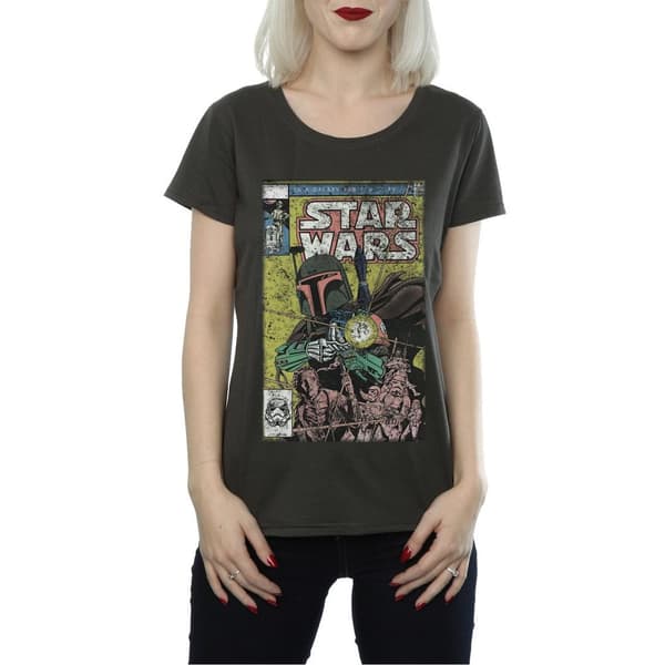 Star Wars Dam/Tjej Boba Fett Comic T-shirt i bomull