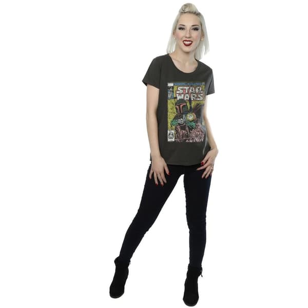 Star Wars Dam/Tjej Boba Fett Comic T-shirt i bomull