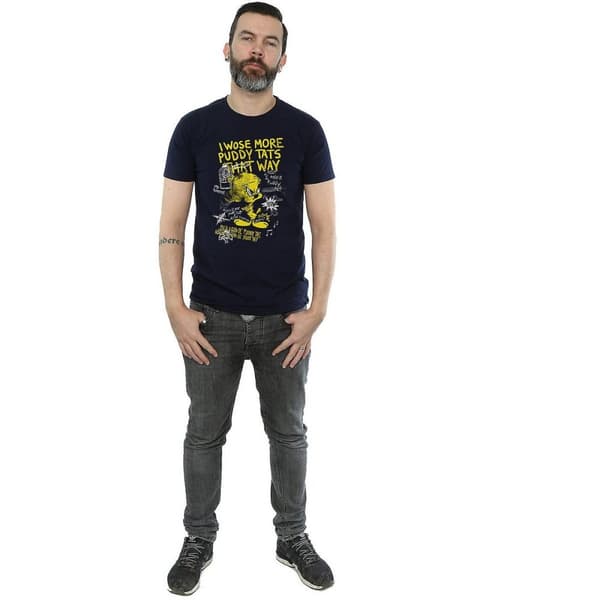 Looney Tunes Mens More Puddy Tats Tweety Cotton T-Shirt