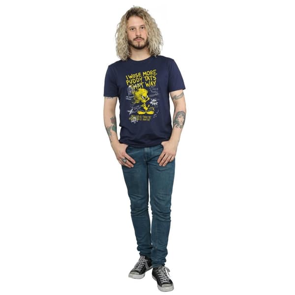 Looney Tunes Mens More Puddy Tats Tweety Cotton T-Shirt