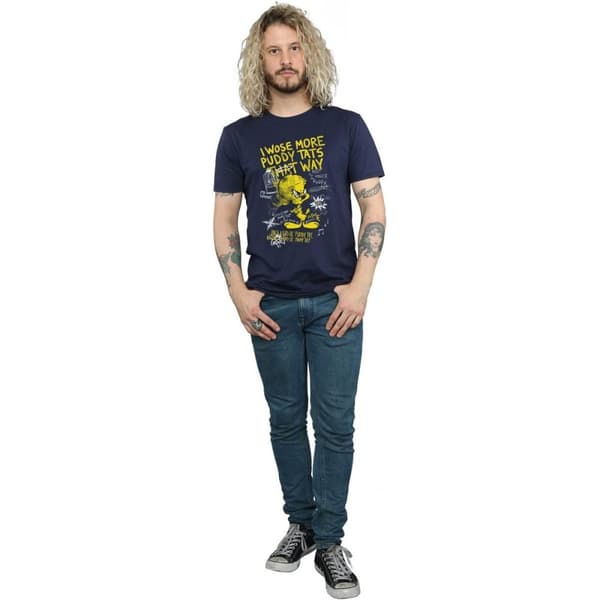 Looney Tunes Mens More Puddy Tats Tweety Cotton T-Shirt
