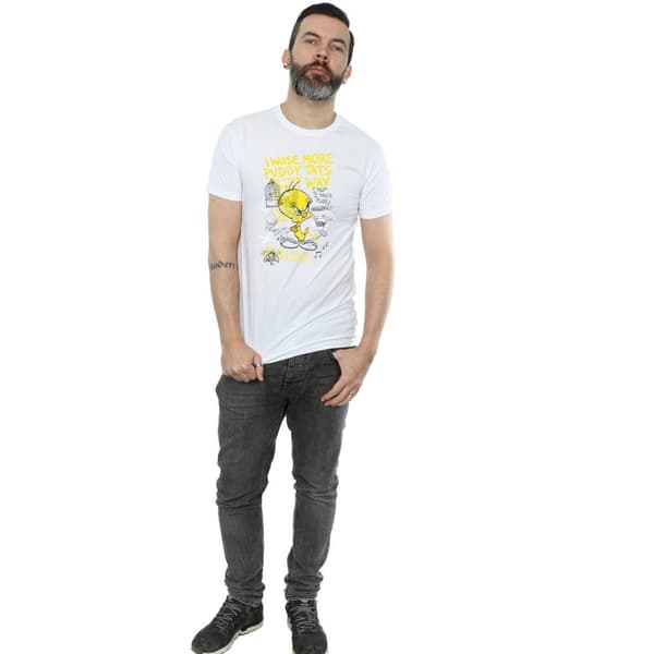 Looney Tunes Mens More Puddy Tats Tweety Cotton T-Shirt
