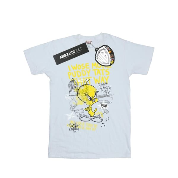 Looney Tunes Mens More Puddy Tats Tweety Cotton T-Shirt