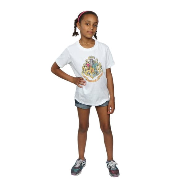 Harry Potter T-shirt i bomull med Hogwarts-emblem för flickor