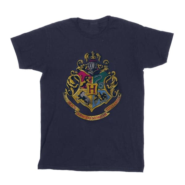 Harry Potter T-shirt i bomull med Hogwarts-emblem för flickor