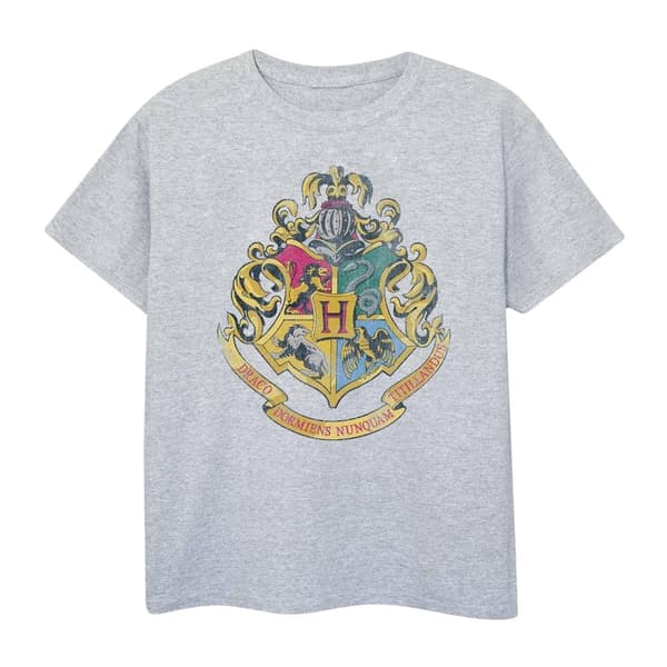 Harry Potter T-shirt i bomull med Hogwarts-emblem för flickor