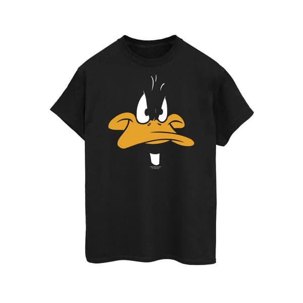 Looney Tunes Womens/Ladies Daffy Duck Face Cotton Boyfriend T-Shirt