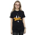 Miniatyrbilde 2 av 5: Looney Tunes Womens/Ladies Daffy Duck Face Cotton Boyfriend T-Shirt