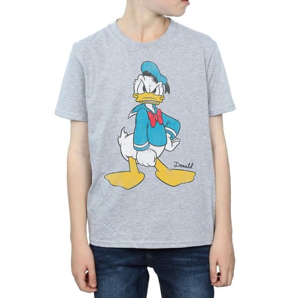 Disney Angry Donald Duck T-shirt för pojkar Sports Grey 9-11 Years