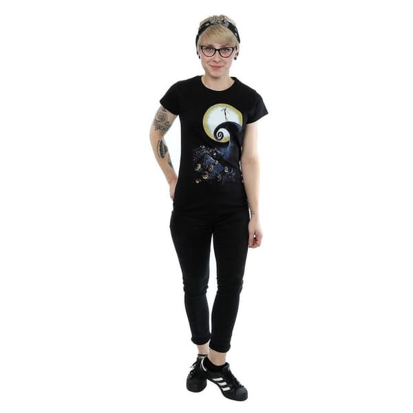 Nightmare Before Christmas Womens/Ladies Cemetery Cotton T-Shirt