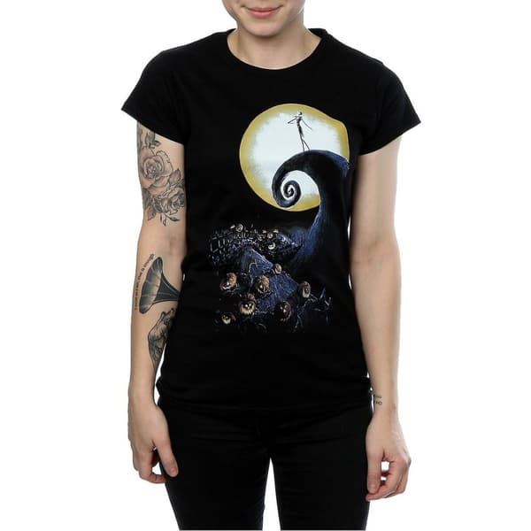 Nightmare Before Christmas Womens/Ladies Cemetery Cotton T-Shirt