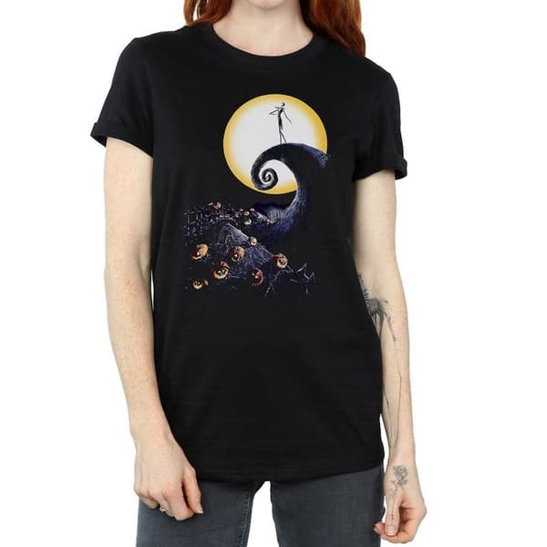 Nightmare Before Christmas Womens/Ladies Cemetery Cotton Boyfriend T-Shirt