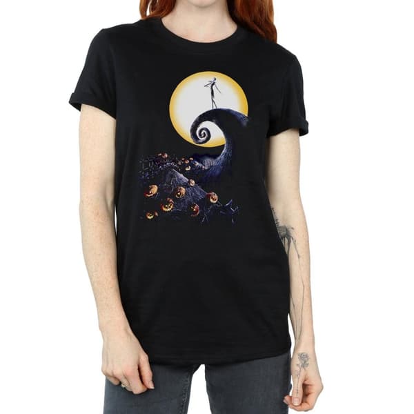 Nightmare Before Christmas Womens/Ladies Cemetery Cotton Boyfriend T-Shirt