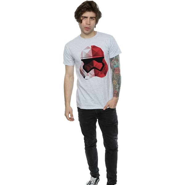 Star Wars: The Last Jedi Mens Red Cubist Stormtrooper Helmet T-Shirt