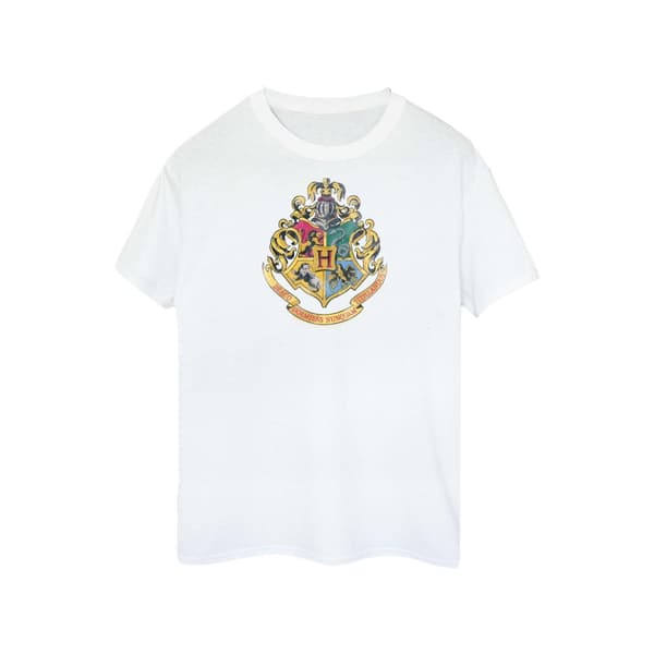 Harry Potter Mens Hogwarts Cotton T-Shirt White XXL