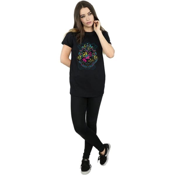 Harry Potter Womens/Ladies Hogwarts Crest Cotton Boyfriend T-Shirt