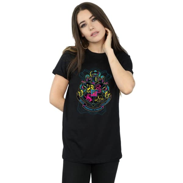 Harry Potter Womens/Ladies Hogwarts Crest Cotton Boyfriend T-Shirt