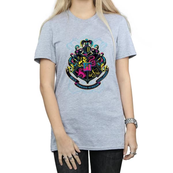 Harry Potter Womens/Ladies Hogwarts Crest Cotton Boyfriend T-Shirt