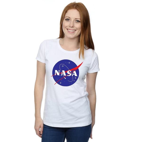 NASA Dam/Lady Classic Insignia - T-shirt med logotyp i bomull