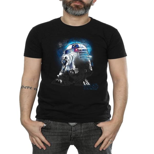 Star Wars: The Last Jedi R2-D2 t-shirt i borstad bomull för herrar
