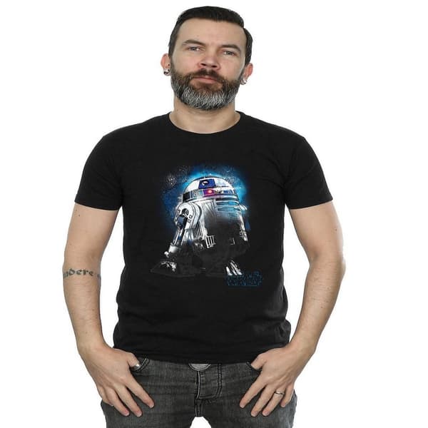 Star Wars: The Last Jedi R2-D2 t-shirt i borstad bomull för herrar