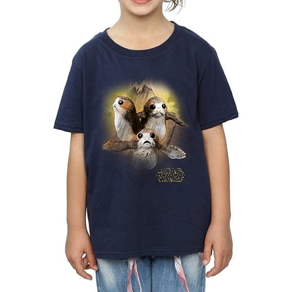 Star Wars: The Last Jedi Porg T-shirt i borstad bomull för flickor