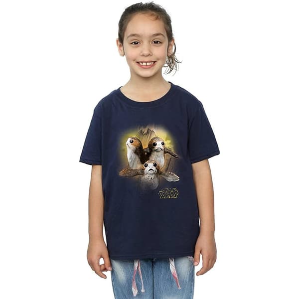 Star Wars: The Last Jedi Porg T-shirt i borstad bomull för flickor