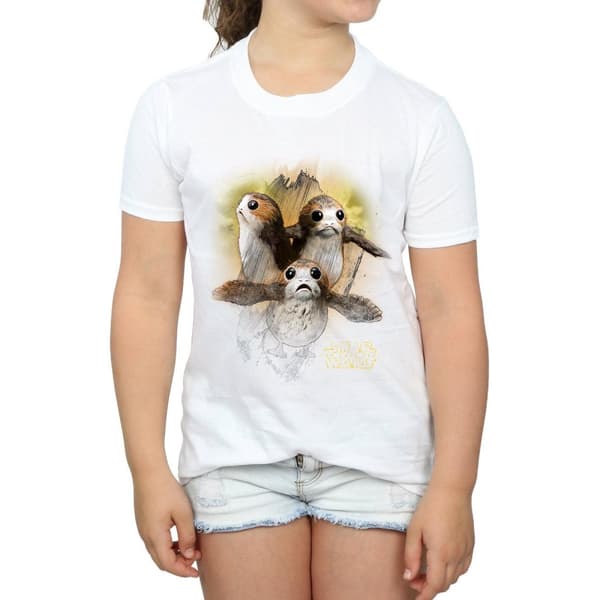 Star Wars: The Last Jedi Girls Porg Brushed Cotton T-Shirt