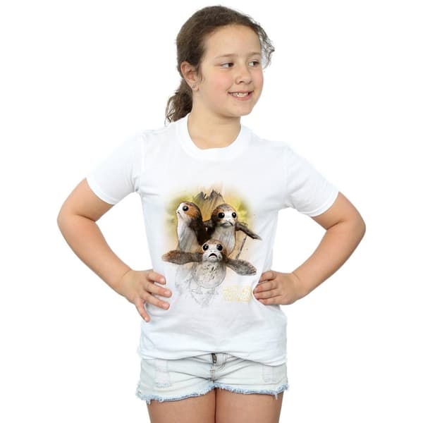 Star Wars: The Last Jedi Girls Porg Brushed Cotton T-Shirt