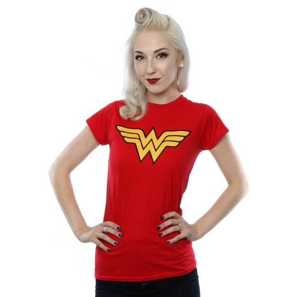 Wonder Woman T-shirt i bomull med logotyp för kvinnor och damer