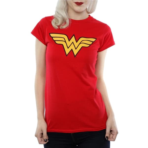 Wonder Woman T-shirt i bomull med logotyp för kvinnor och damer