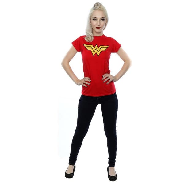 Wonder Woman T-shirt i bomull med logotyp för kvinnor och damer