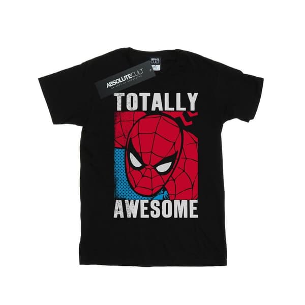 Spider-Man Womens/Ladies Totally Awesome Cotton Boyfriend T-Shirt