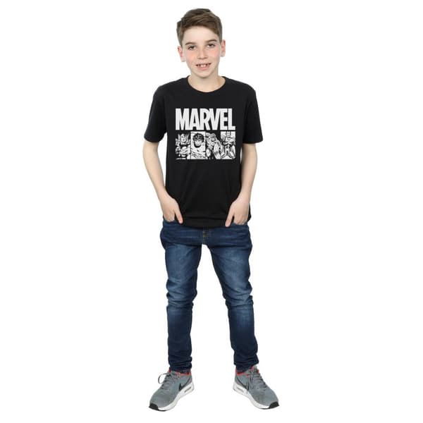 Marvel Boys Action Tile Cotton T-Shirt