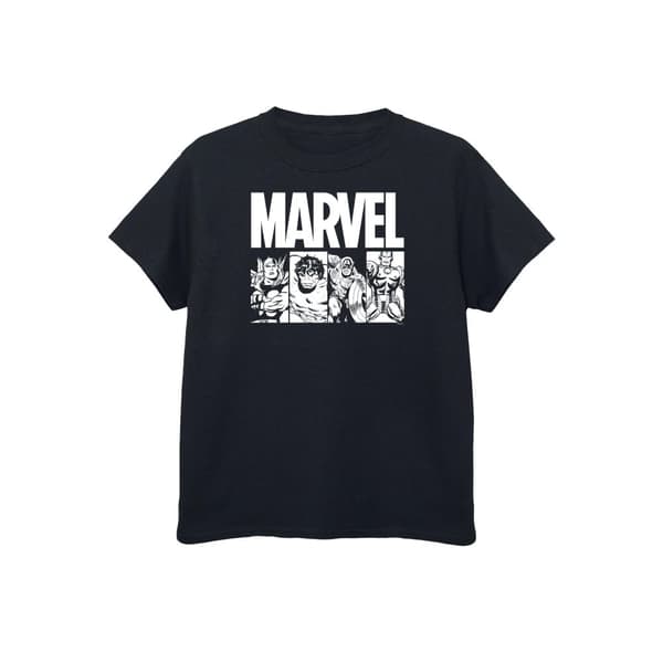 Marvel Boys Action Tile Cotton T-Shirt