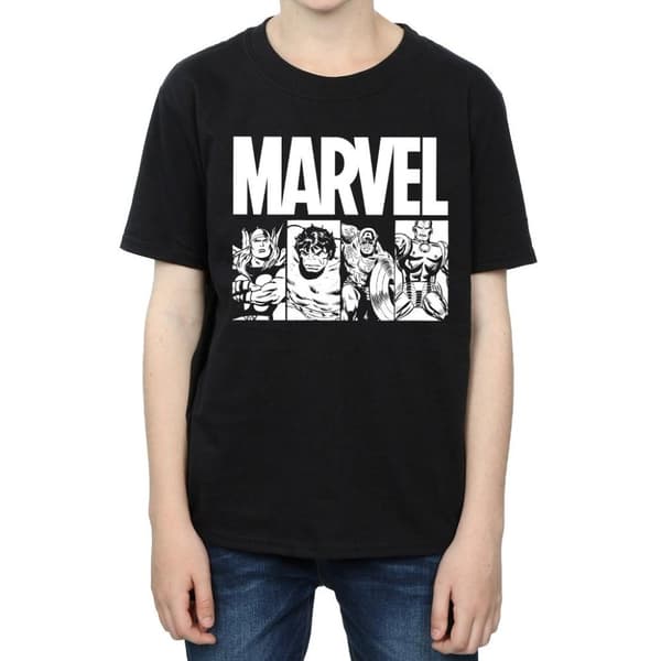 Marvel Boys Action Tile Cotton T-Shirt