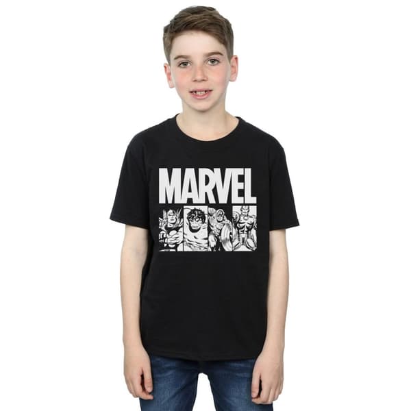 Marvel Boys Action Tile Cotton T-Shirt