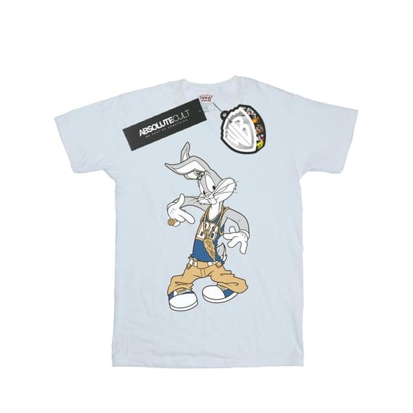 Looney Tunes Dam/dam Rapper Bugs Bunny Boyfriend T-shirt i bomull