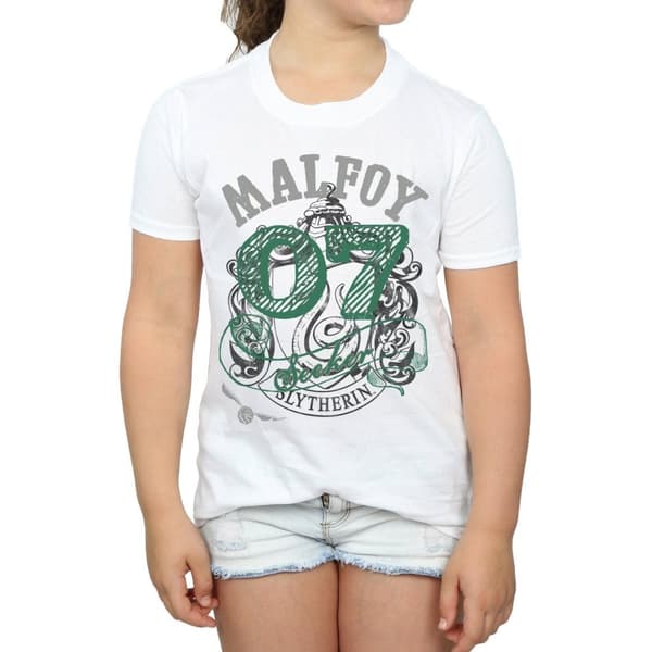 Harry Potter Girls Seeker Draco Malfoy Cotton T-Shirt