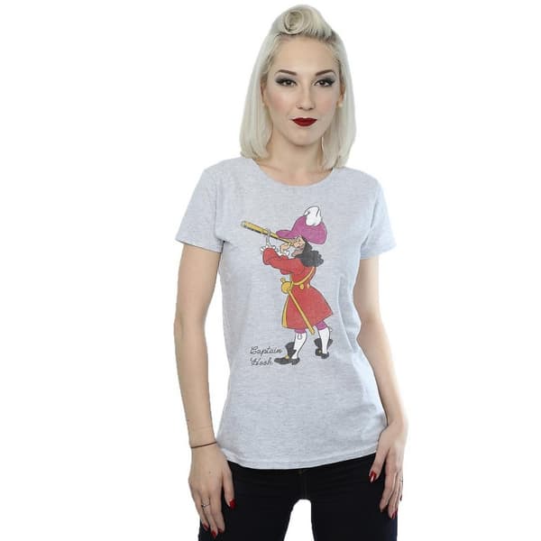 Peter Pan Womens/Ladies Classic Captain Hook Heather T-Shirt