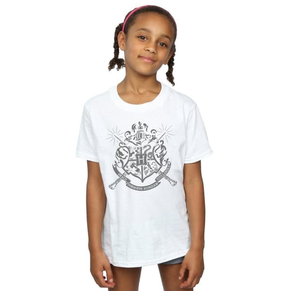 Harry Potter T-shirt i bomull med Hogwarts för flickor
