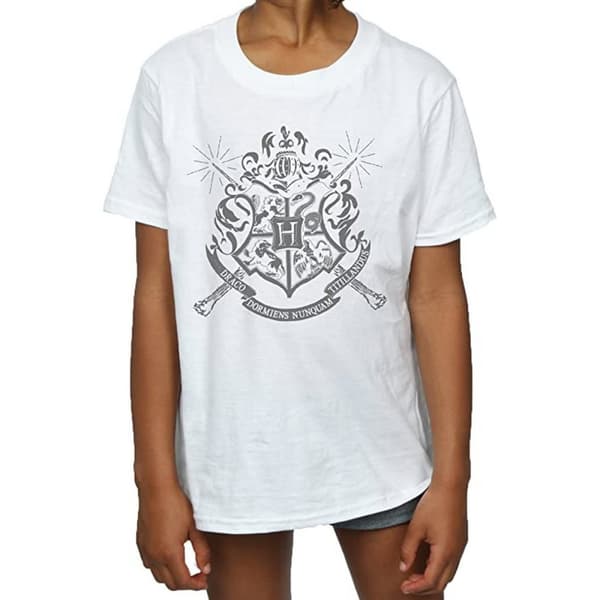 Harry Potter T-shirt i bomull med Hogwarts för flickor