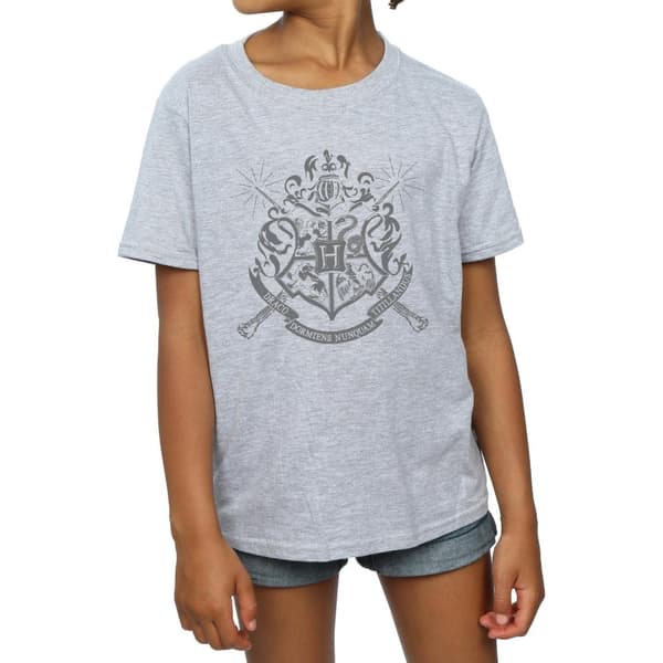 Harry Potter T-shirt i bomull med Hogwarts för flickor