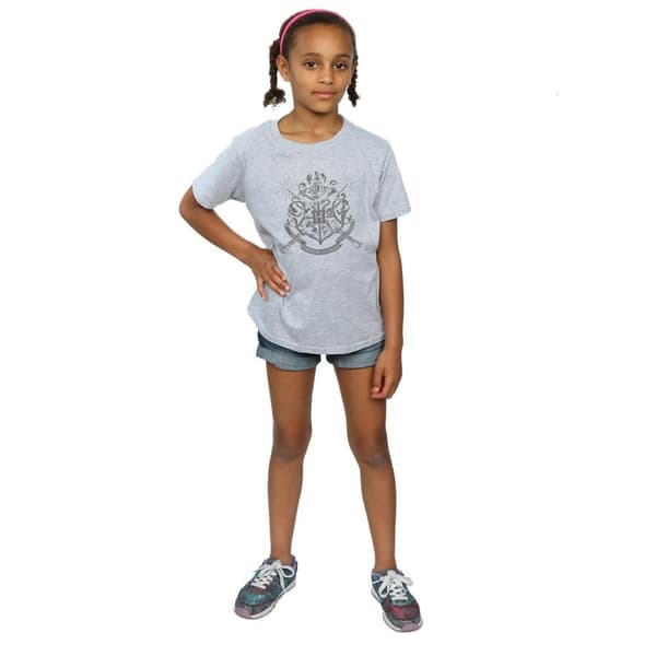 Harry Potter T-shirt i bomull med Hogwarts för flickor