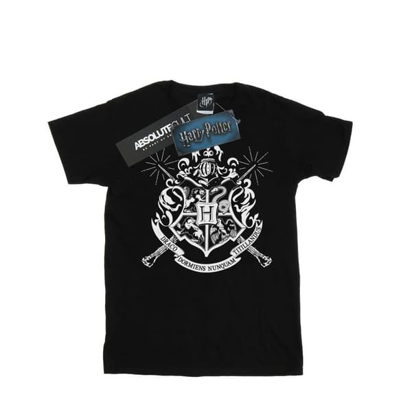 Harry Potter T-shirt i bomull med Hogwarts för flickor Black 12-13 Years