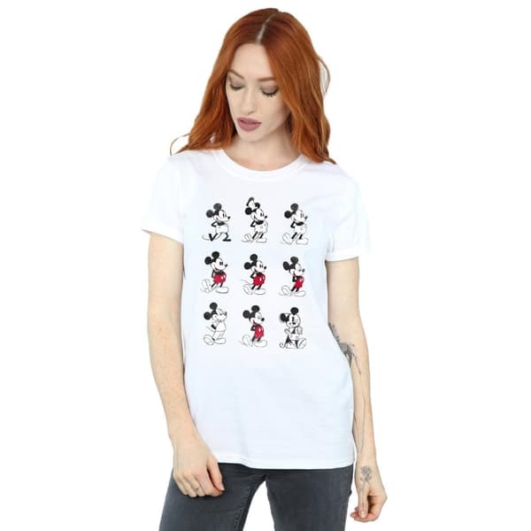 Disney Womens/Ladies Mickey Mouse Evolution Cotton Boyfriend T-Shirt