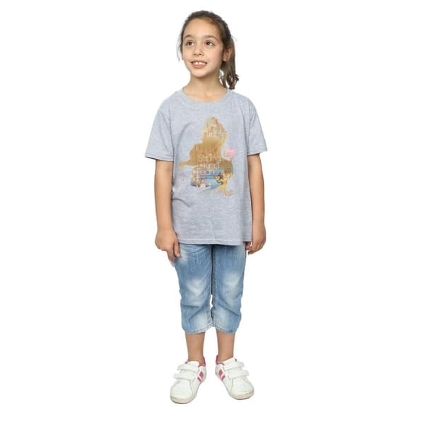 Beauty And The Beast T-shirt i bomull med Belle-silhuett för flickor