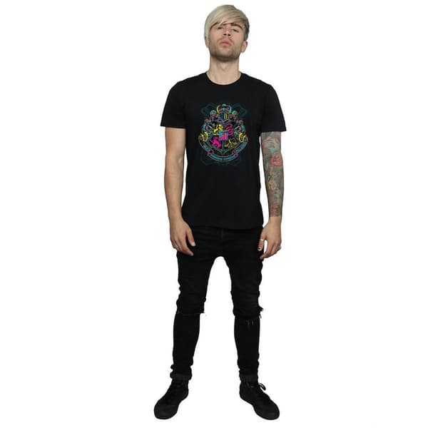 Harry Potter Mens Hogwarts Crest Cotton T-Shirt