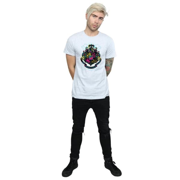 Harry Potter Mens Hogwarts Crest Cotton T-Shirt