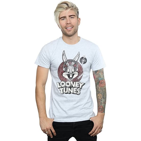 Looney Tunes T-shirt med rund logotyp för herr Bugs Bunny